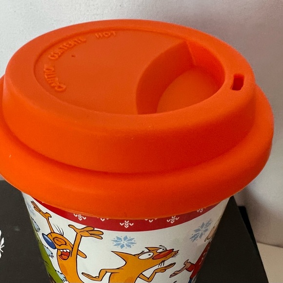 NEW Nickelodeon Cartoon Characters travel Coffee MUG with lid Cup  pair of socks - Picture 11 of 11